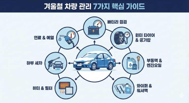 겨울철 차량 관리 요령 핵심 7가지 방법